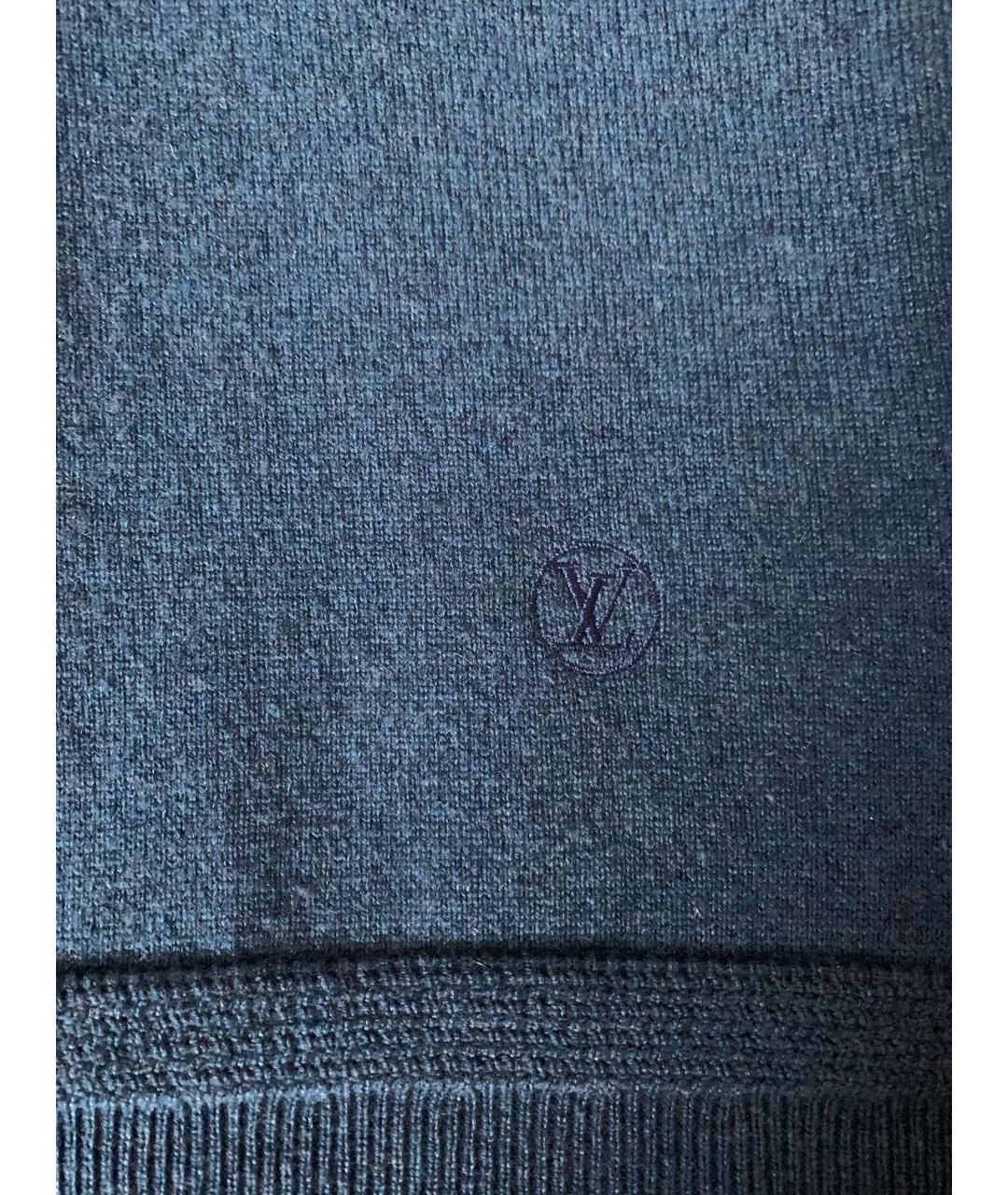 LOUIS VUITTON PRE-OWNED Синий кашемировый джемпер / свитер, фото 3