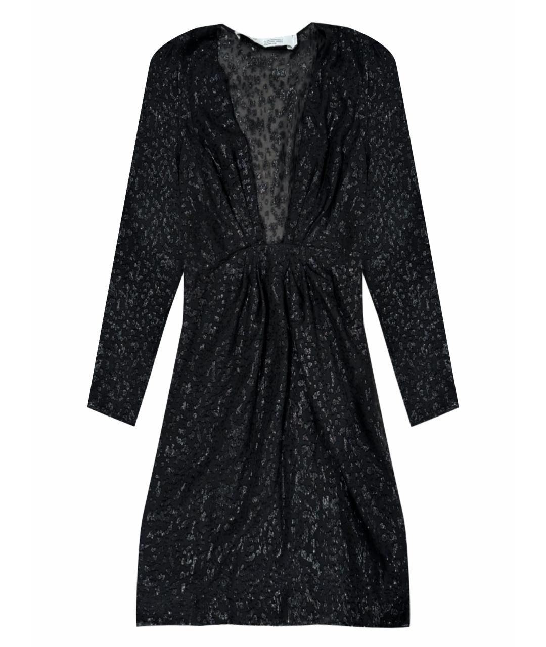 IRO Черное шифоновое коктейльное платье, фото 1