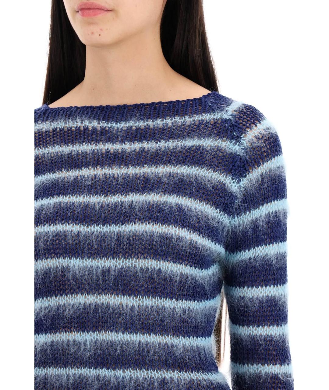 MARNI Синий хлопковый джемпер / свитер, фото 6