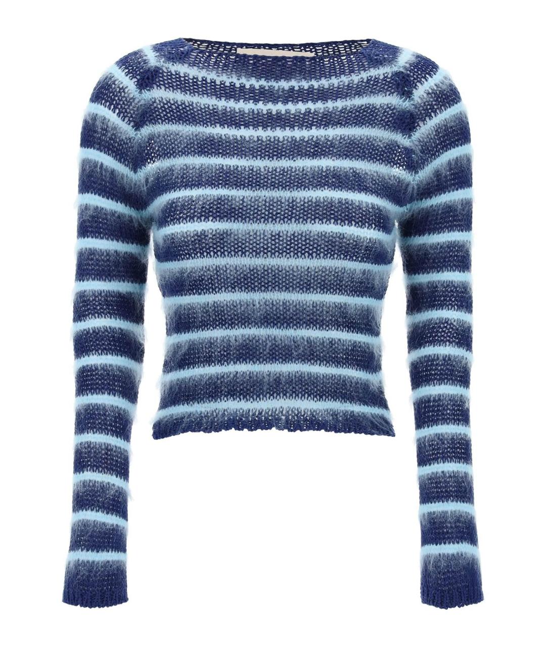 MARNI Синий хлопковый джемпер / свитер, фото 1