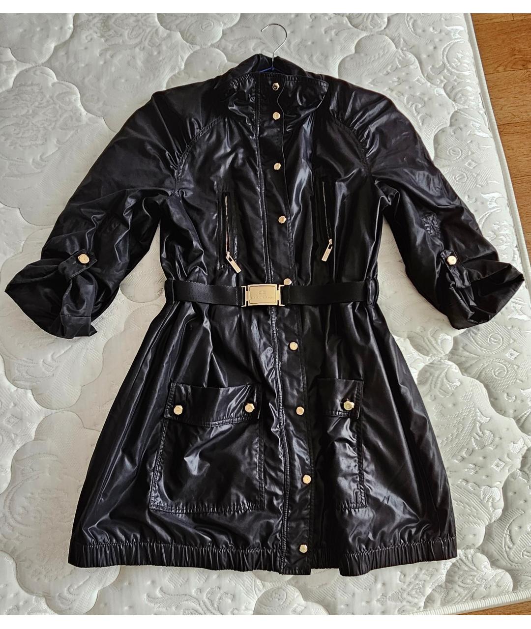 ELISABETTA FRANCHI Черная полиамидовая куртка, фото 4
