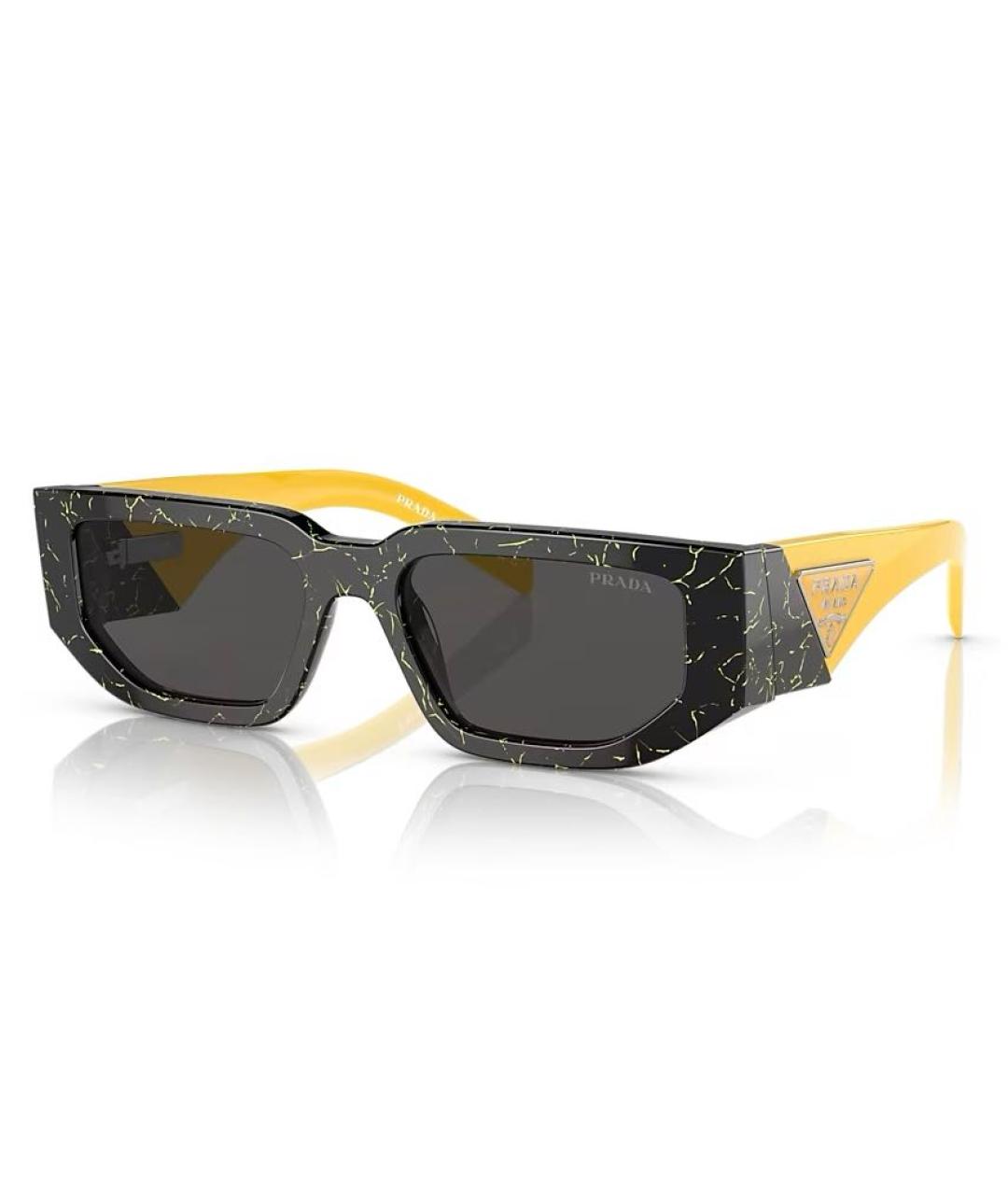 PRADA Черные пластиковые солнцезащитные очки, фото 9