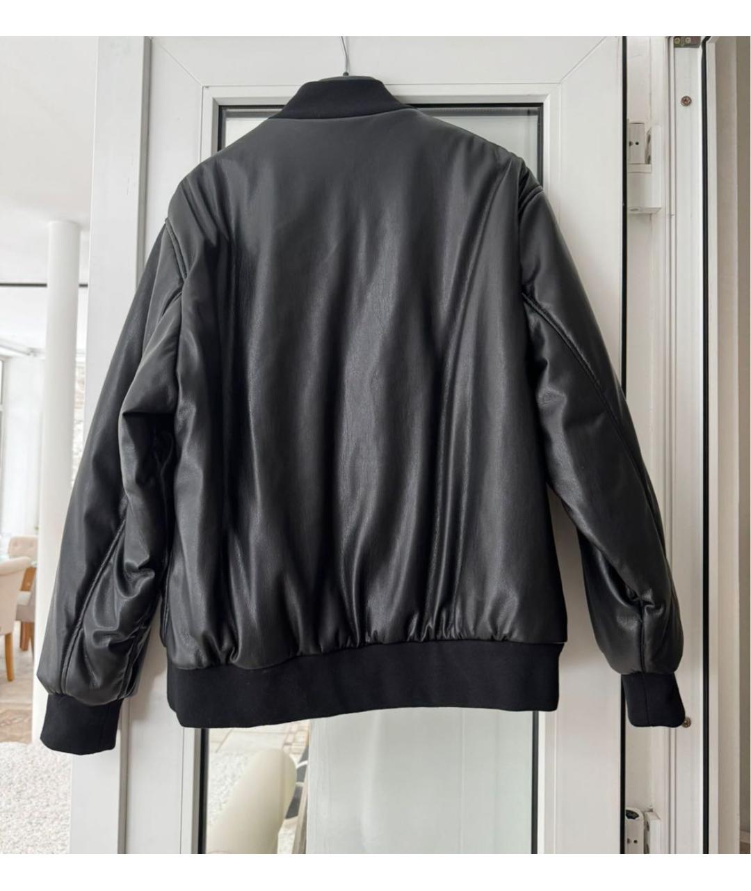 MSGM Черная полиуретановая куртка, фото 2