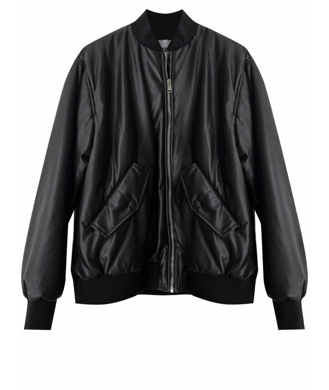 MSGM Черная полиуретановая куртка, фото 1