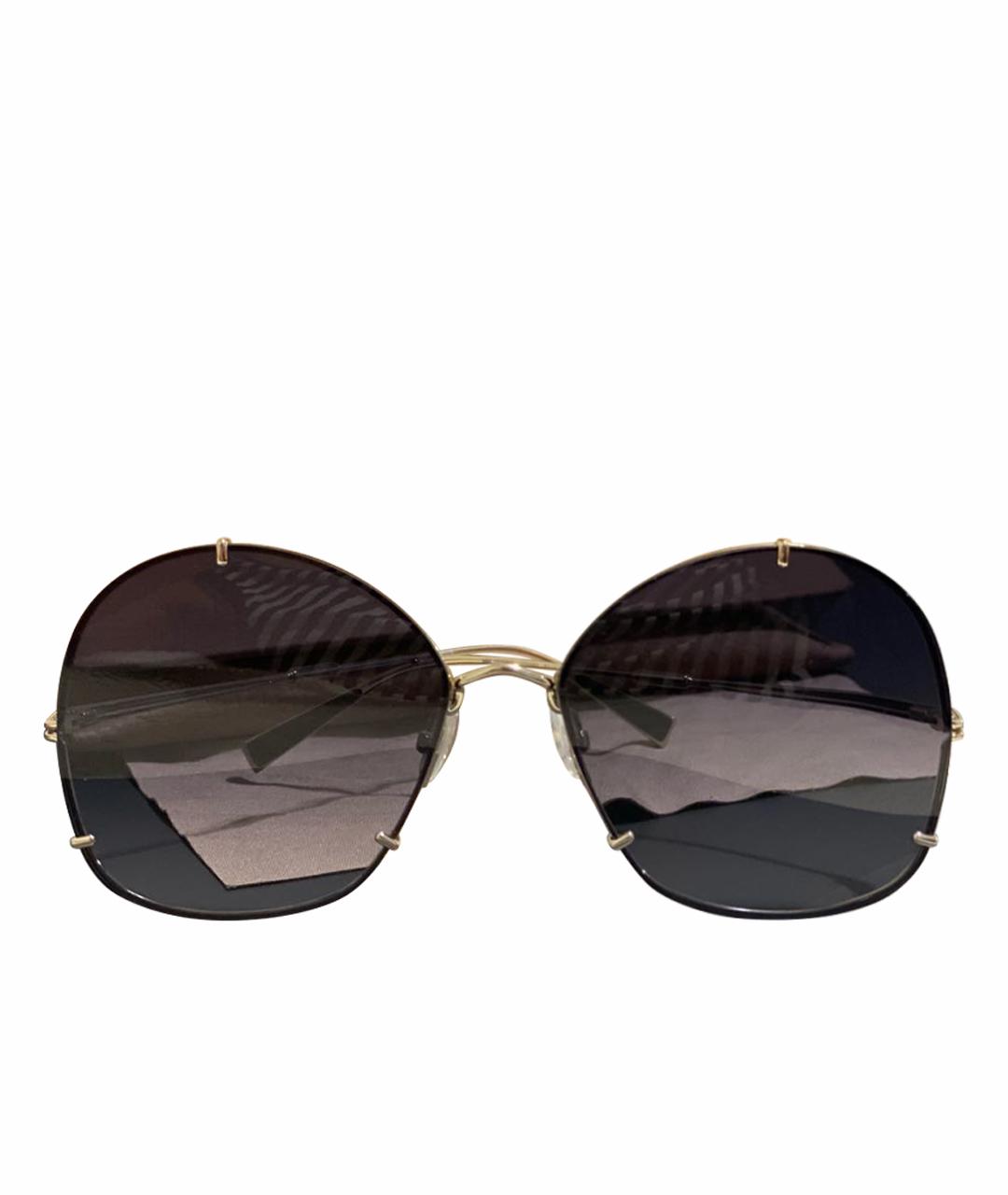 MAX MARA Черные металлические солнцезащитные очки, фото 1