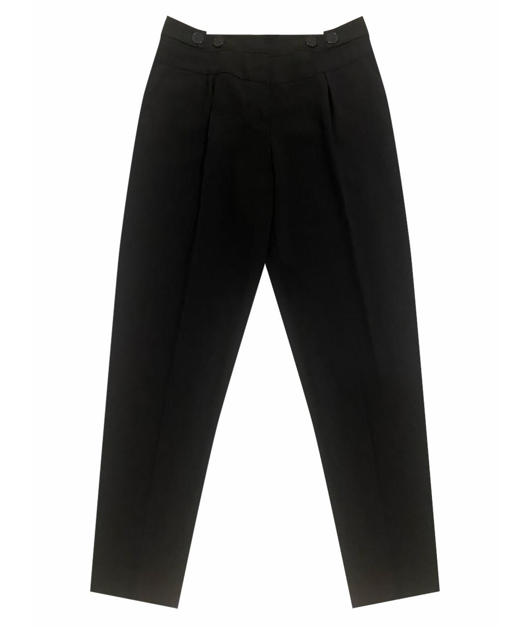 Claudie Pierlot Черные полиэстеровые прямые брюки, фото 1