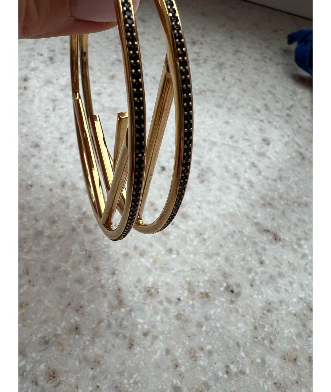 FENDI Золотые позолоченные серьги, фото 3
