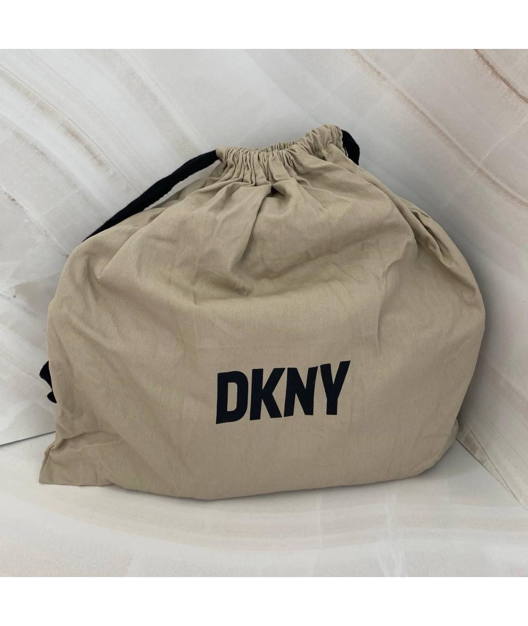 DKNY Черная кожаная сумка через плечо, фото 7