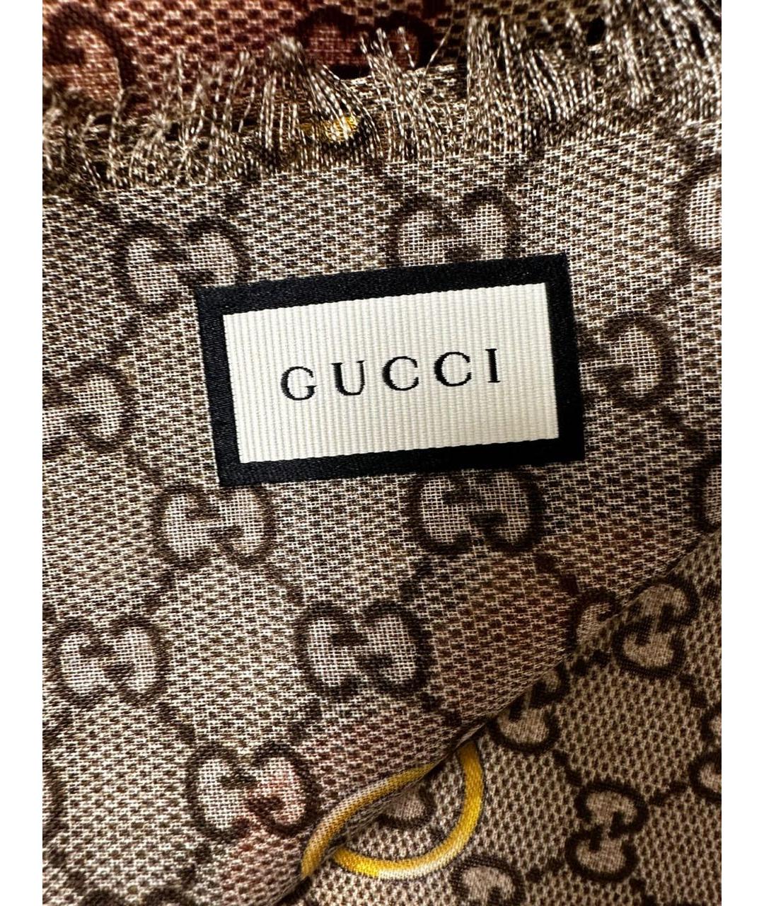 GUCCI Мульти шерстяной платок, фото 3