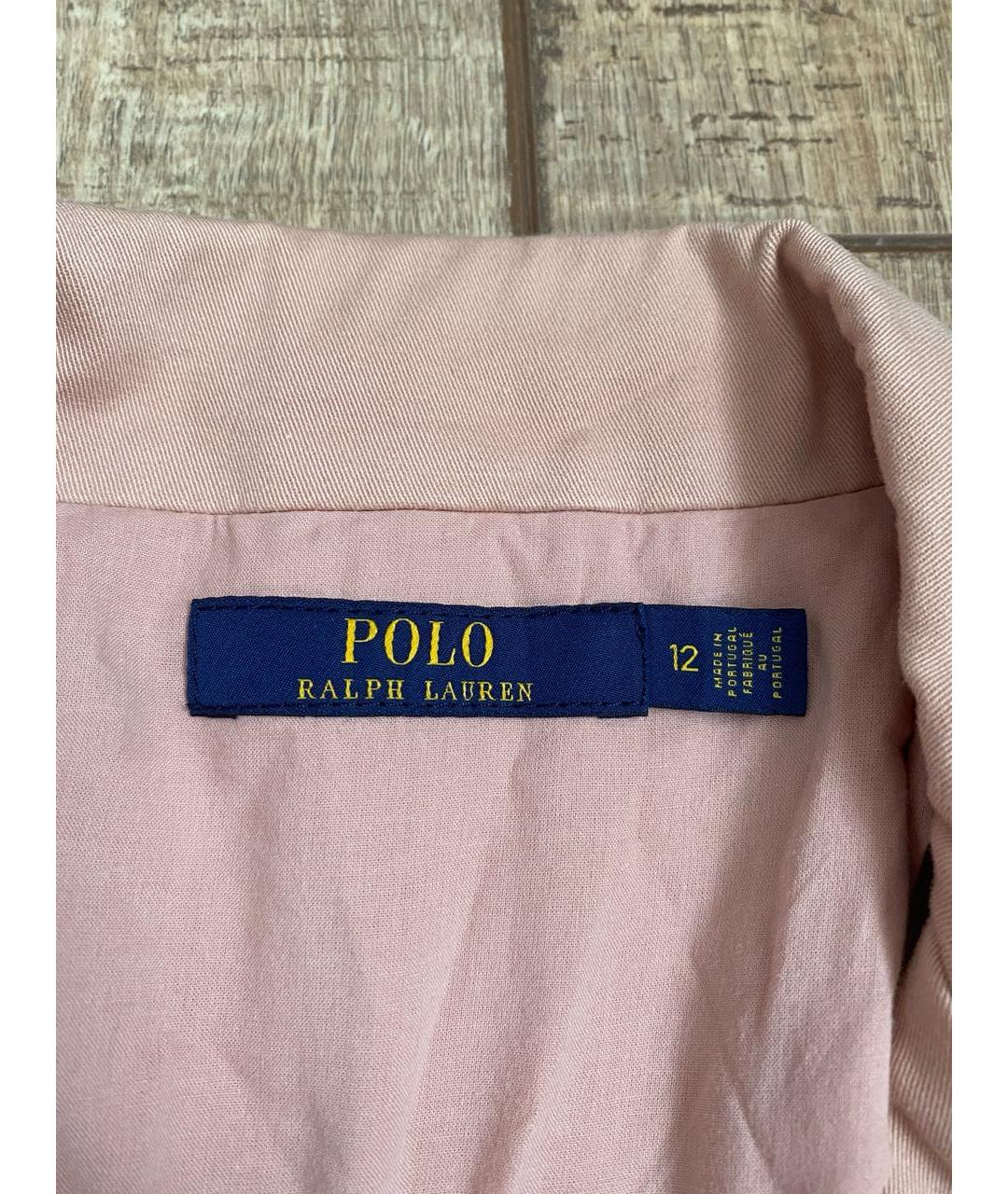 POLO RALPH LAUREN Розовый хлопковый жакет/пиджак, фото 3