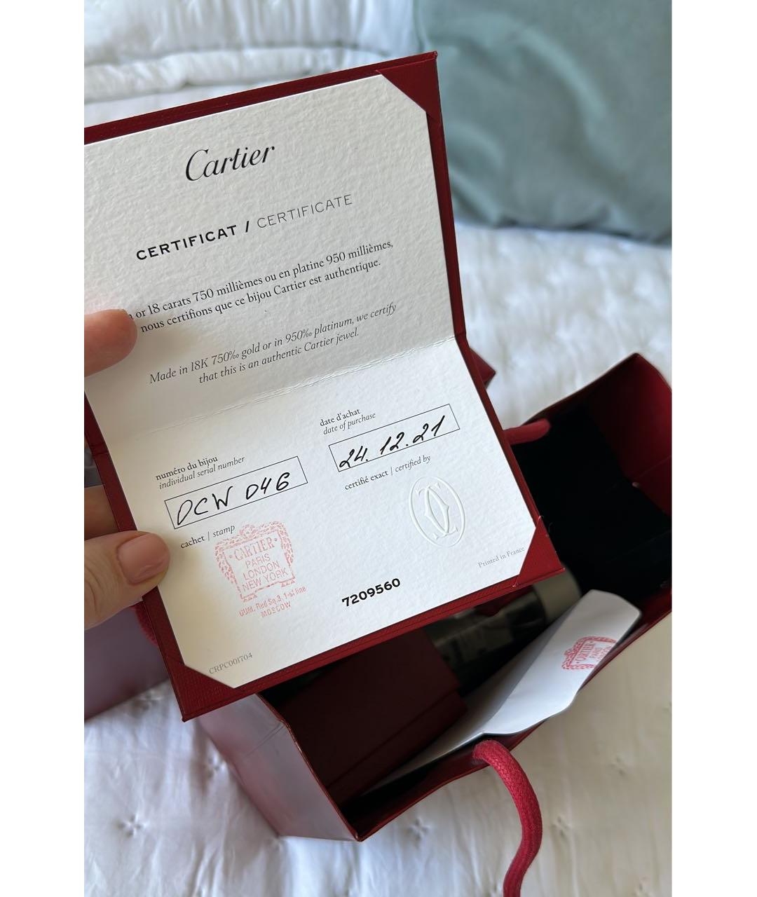 CARTIER Серебряные серьги из белого золота, фото 4