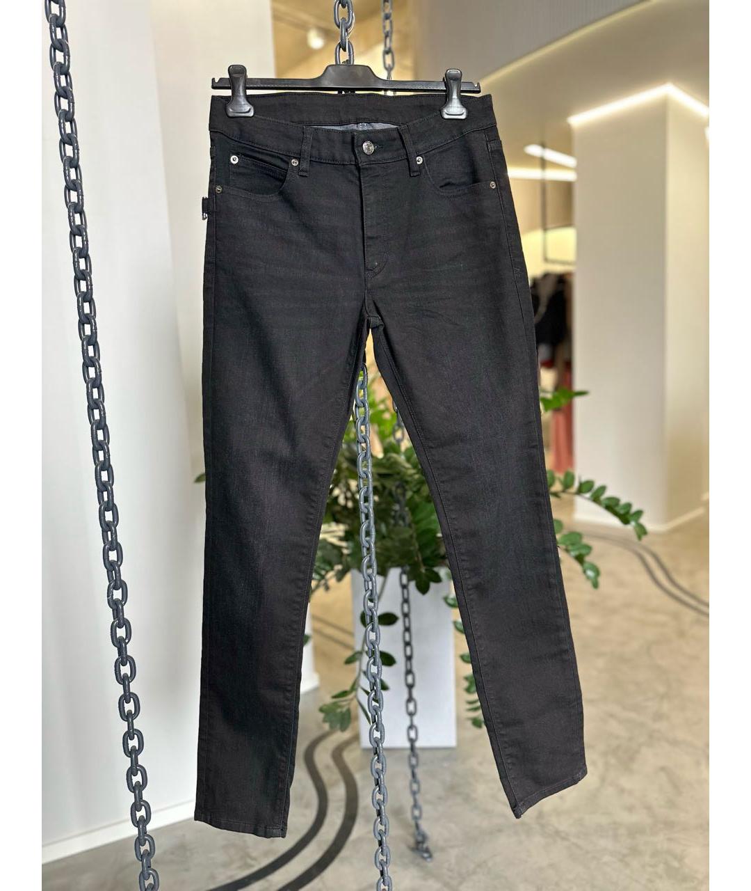 ZADIG & VOLTAIRE Черные хлопко-эластановые джинсы слим, фото 5