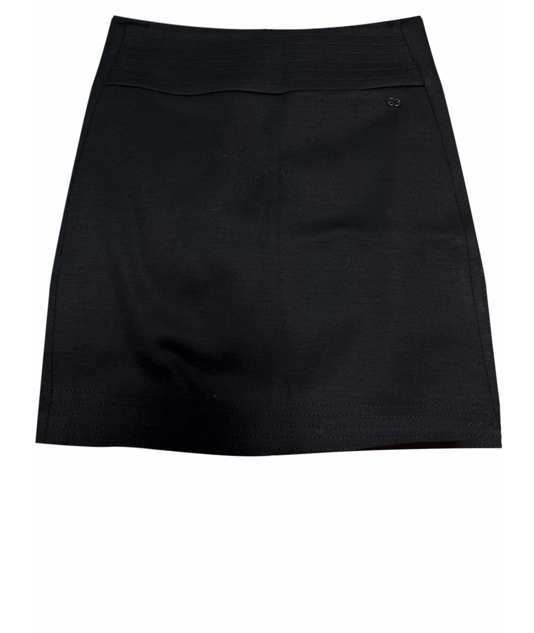 ESCADA Черная шерстяная юбка мини, фото 1