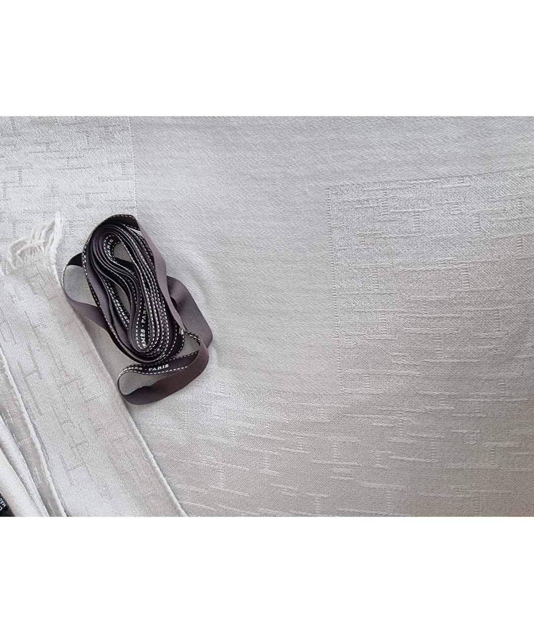 HERMES PRE-OWNED Серый кашемировый платок, фото 5