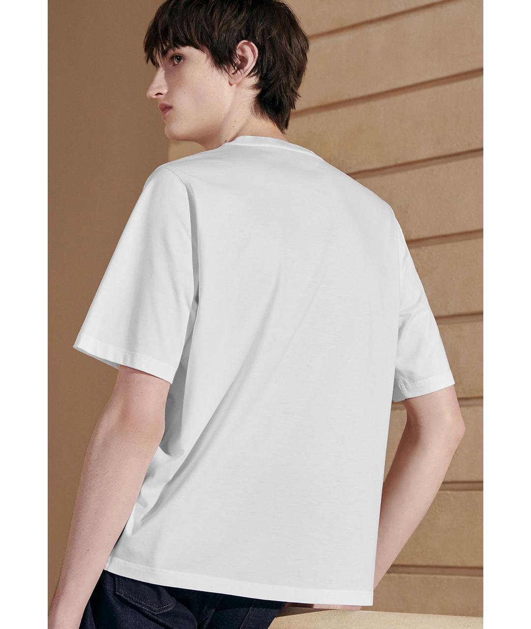 HERMES PRE-OWNED Белая хлопковая футболка, фото 3
