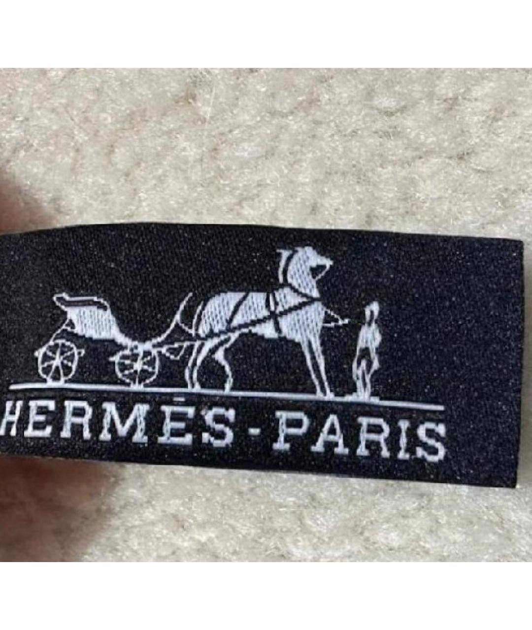 HERMES Бежевая шелковая косметичка, фото 3