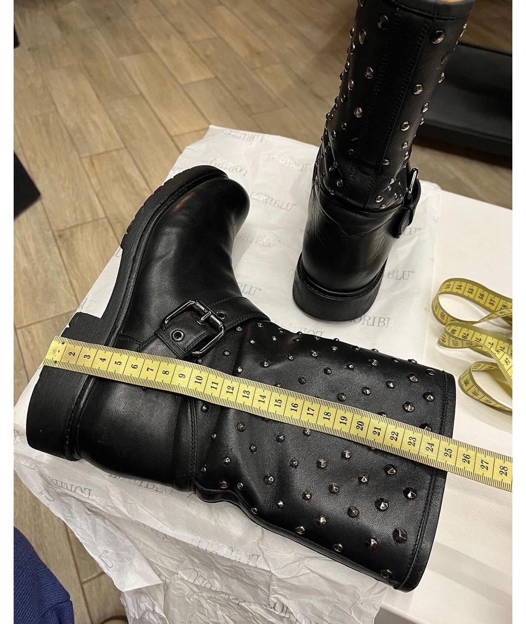 LORIBLU Черные кожаные ботинки, фото 6