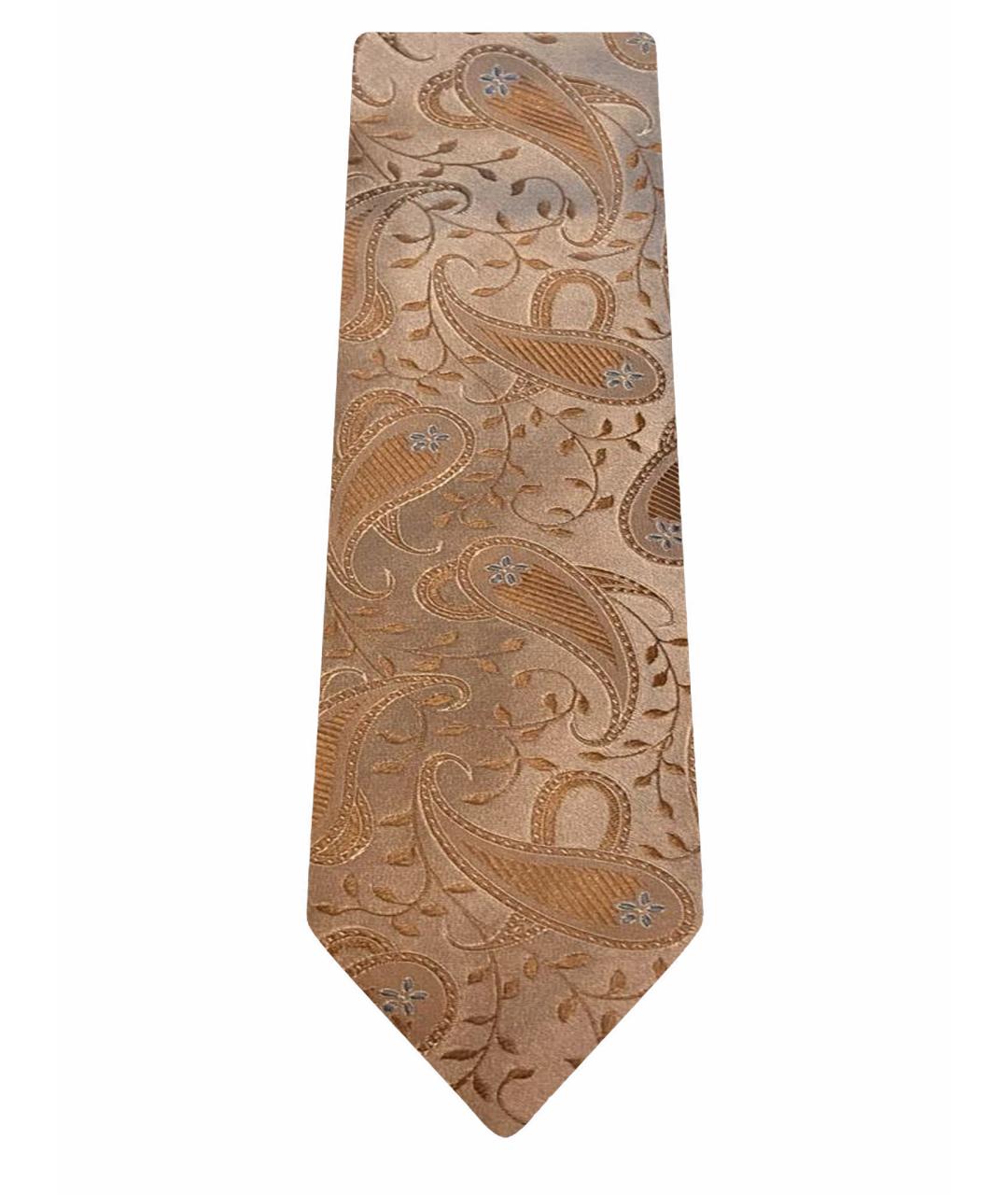 PAL ZILERI Бежевый шелковый галстук, фото 1
