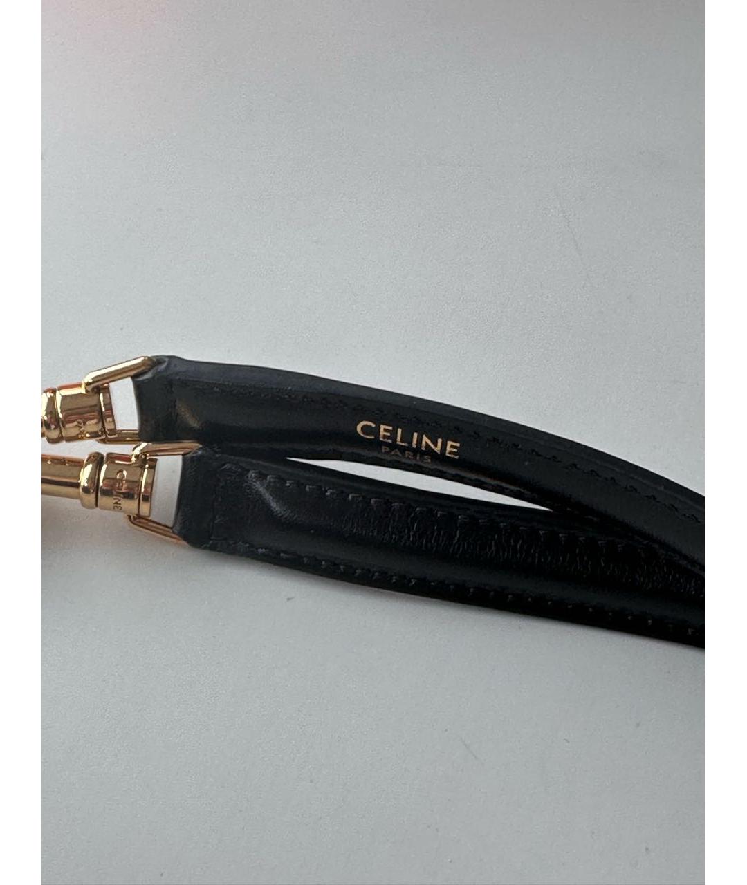 CELINE PRE-OWNED Черная кожаная сумка с короткими ручками, фото 6