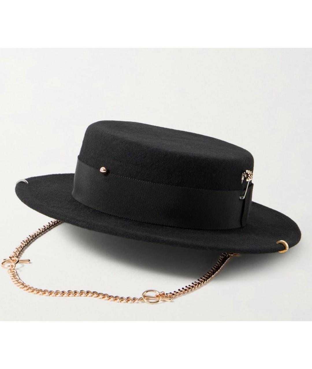 RUSLAN BAGINSKIY Черная шерстяная шляпа, фото 6