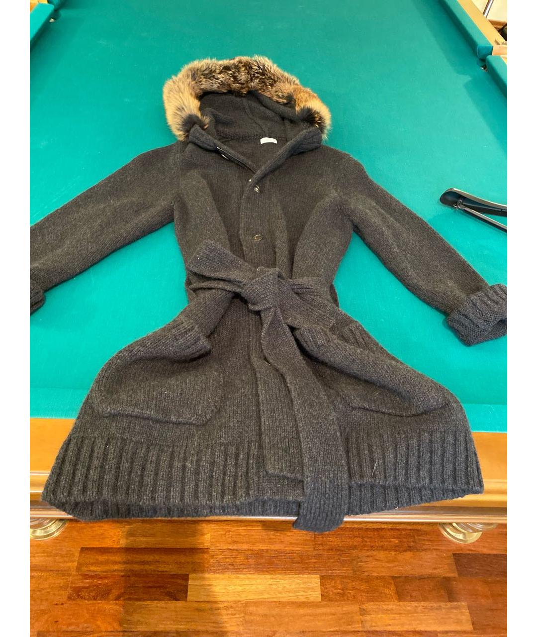 MALO Антрацитовое кашемировое пальто, фото 4