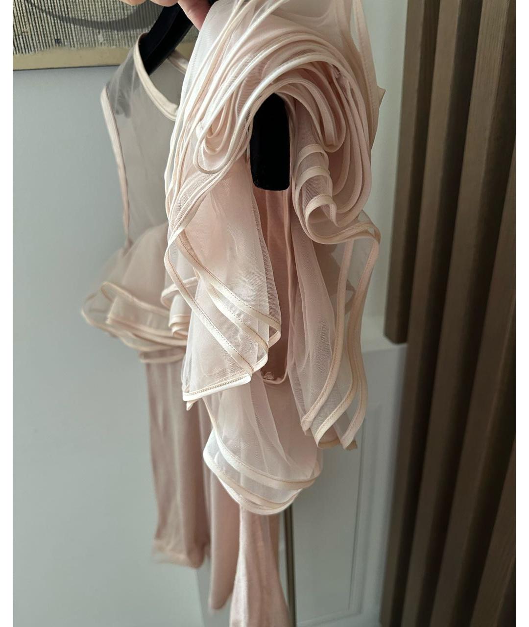 VALENTINO Розовая шифоновая блузы, фото 4