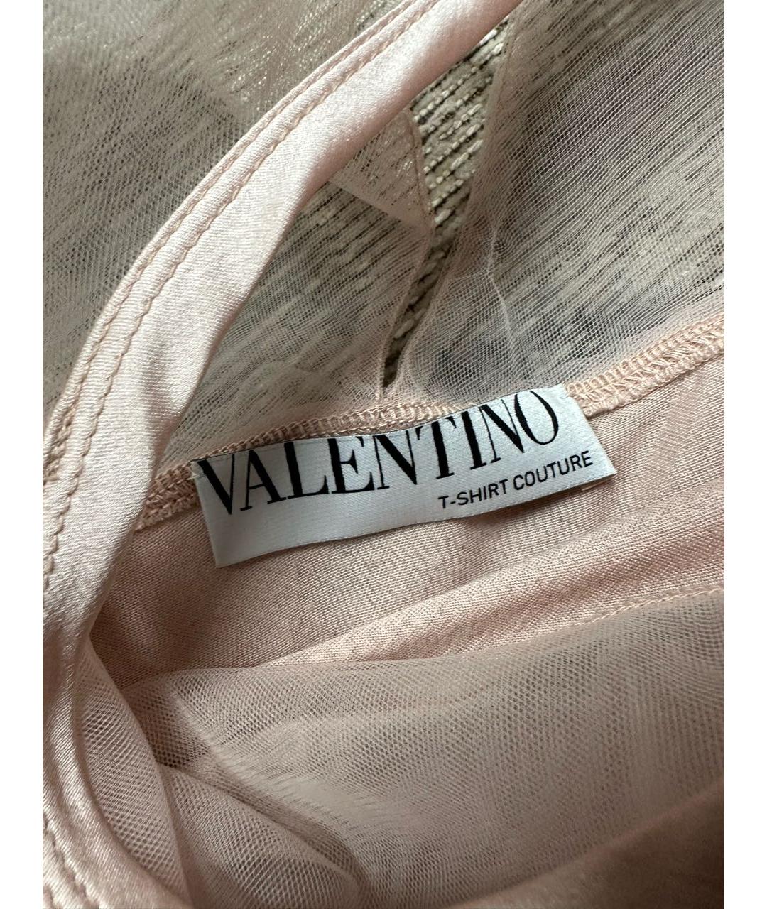 VALENTINO Розовая шифоновая блузы, фото 2