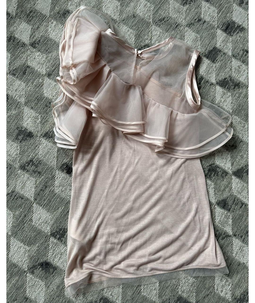 VALENTINO Розовая шифоновая блузы, фото 7