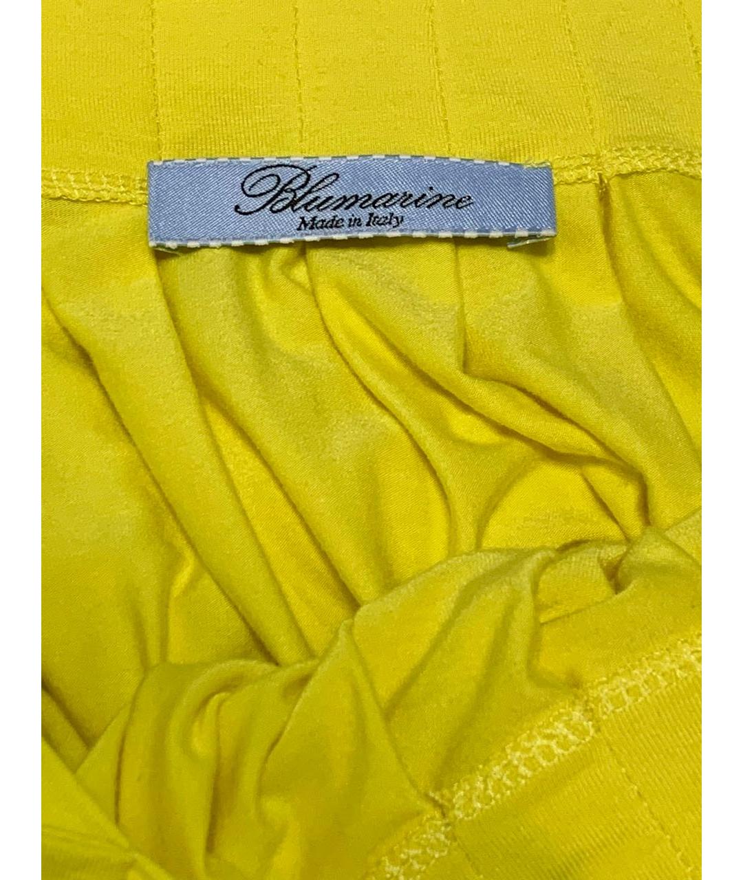 BLUMARINE Желтая вискозная блузы, фото 4