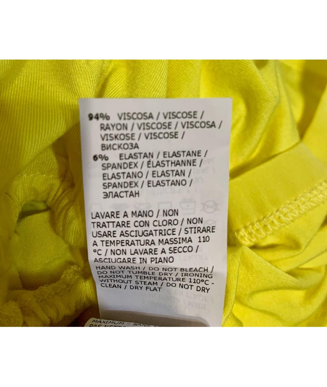 BLUMARINE Желтая вискозная блузы, фото 6