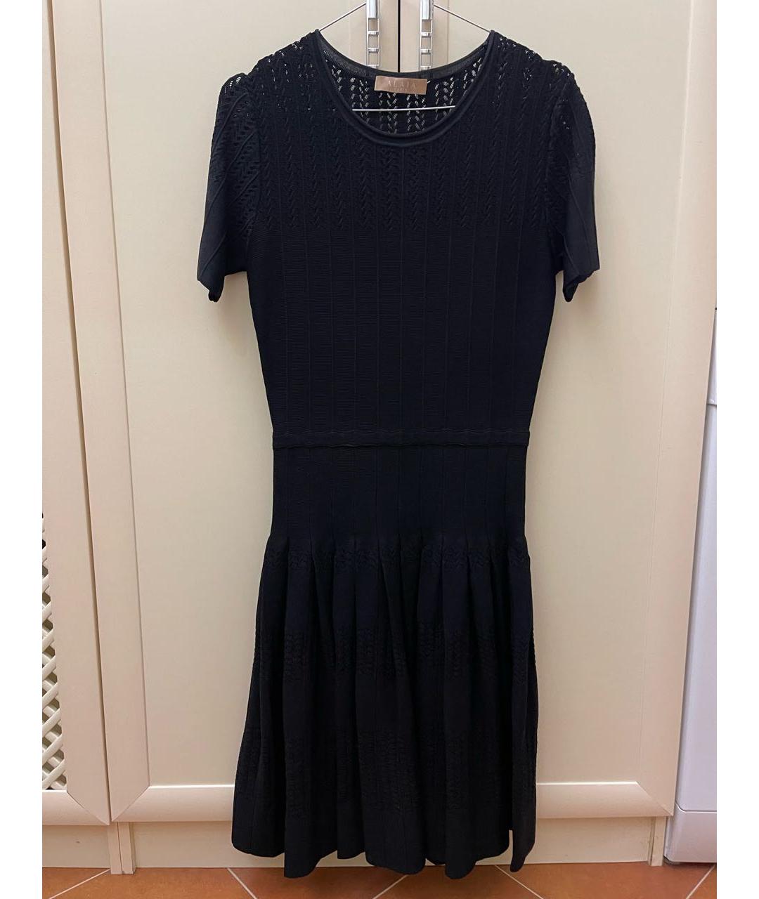 ALAIA Черное шелковое коктейльное платье, фото 5