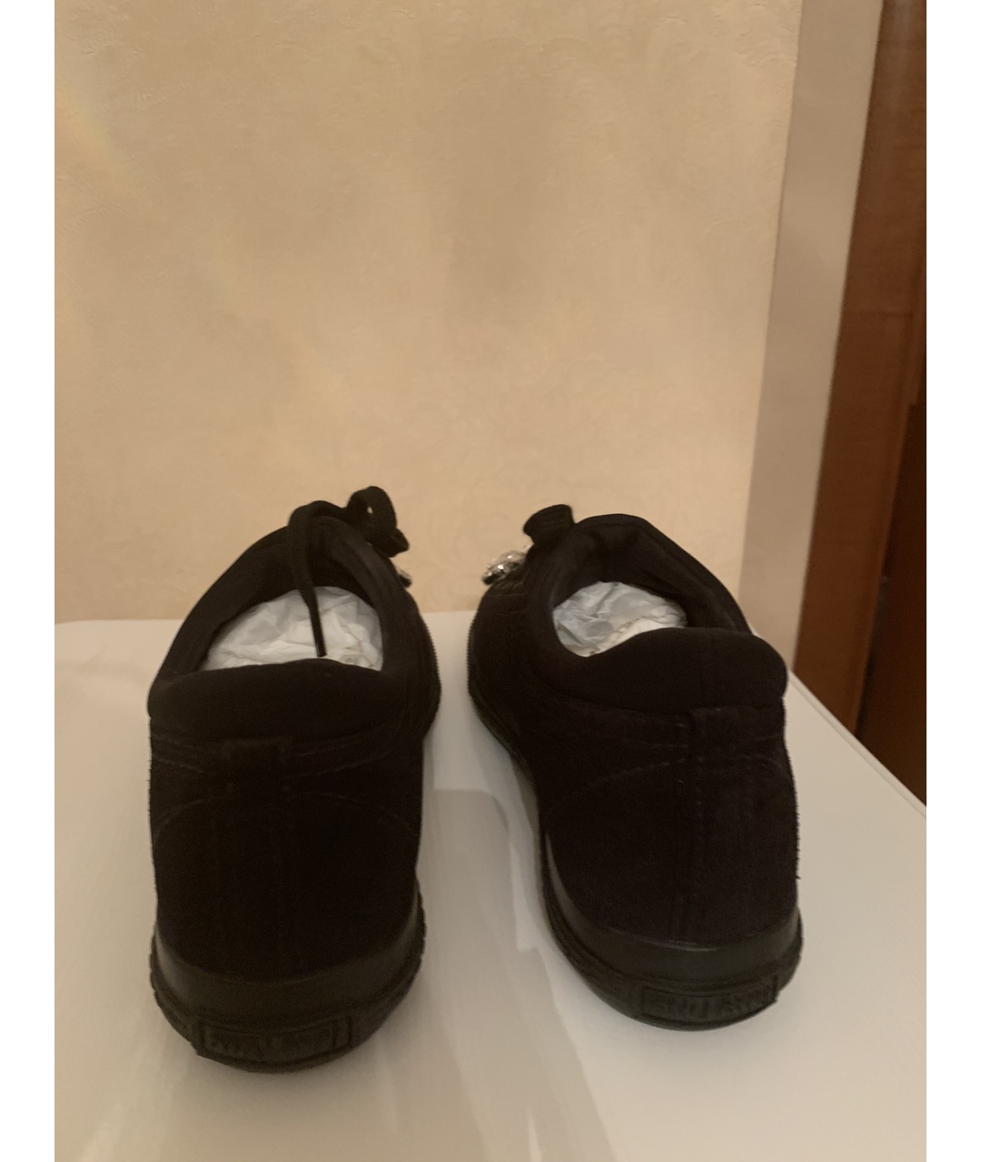 MIU MIU Черные замшевые кроссовки, фото 4