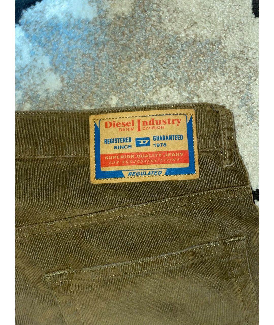 DIESEL Коричневые прямые джинсы, фото 3