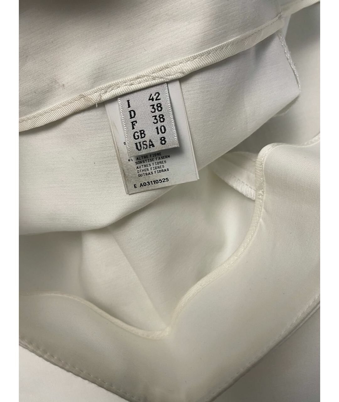 MOSCHINO Белые хлопко-эластановые прямые брюки, фото 6