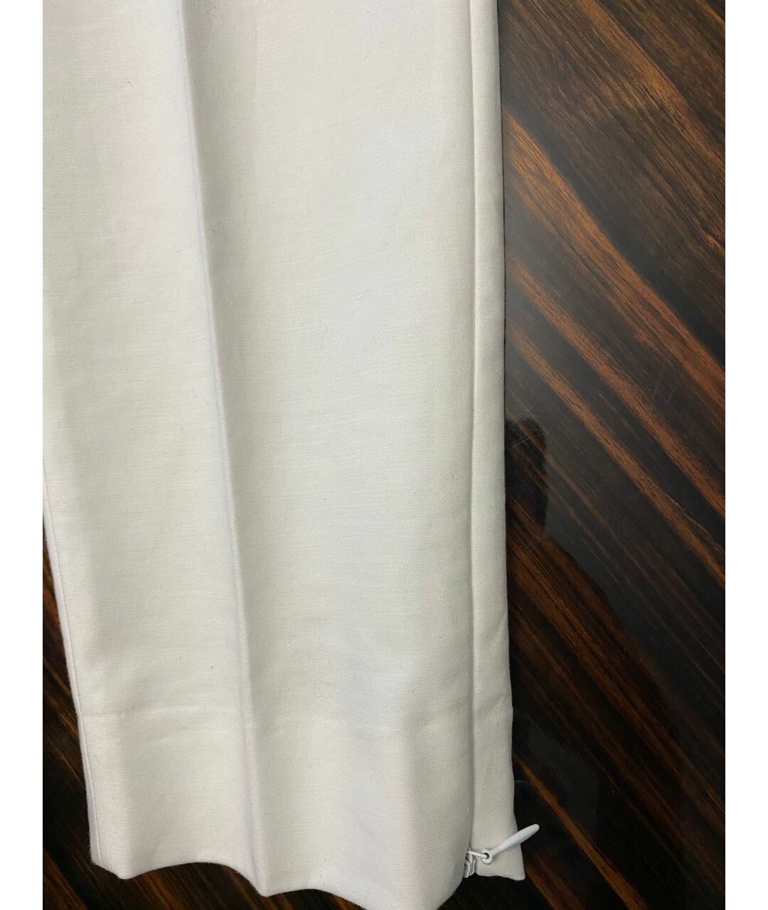 MOSCHINO Белые хлопко-эластановые прямые брюки, фото 7