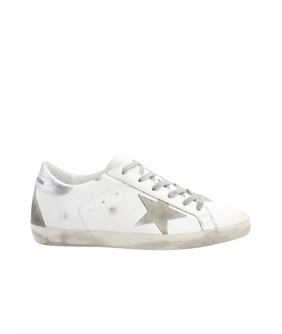 GOLDEN GOOSE DELUXE BRAND Белые кожаные кеды, фото 1