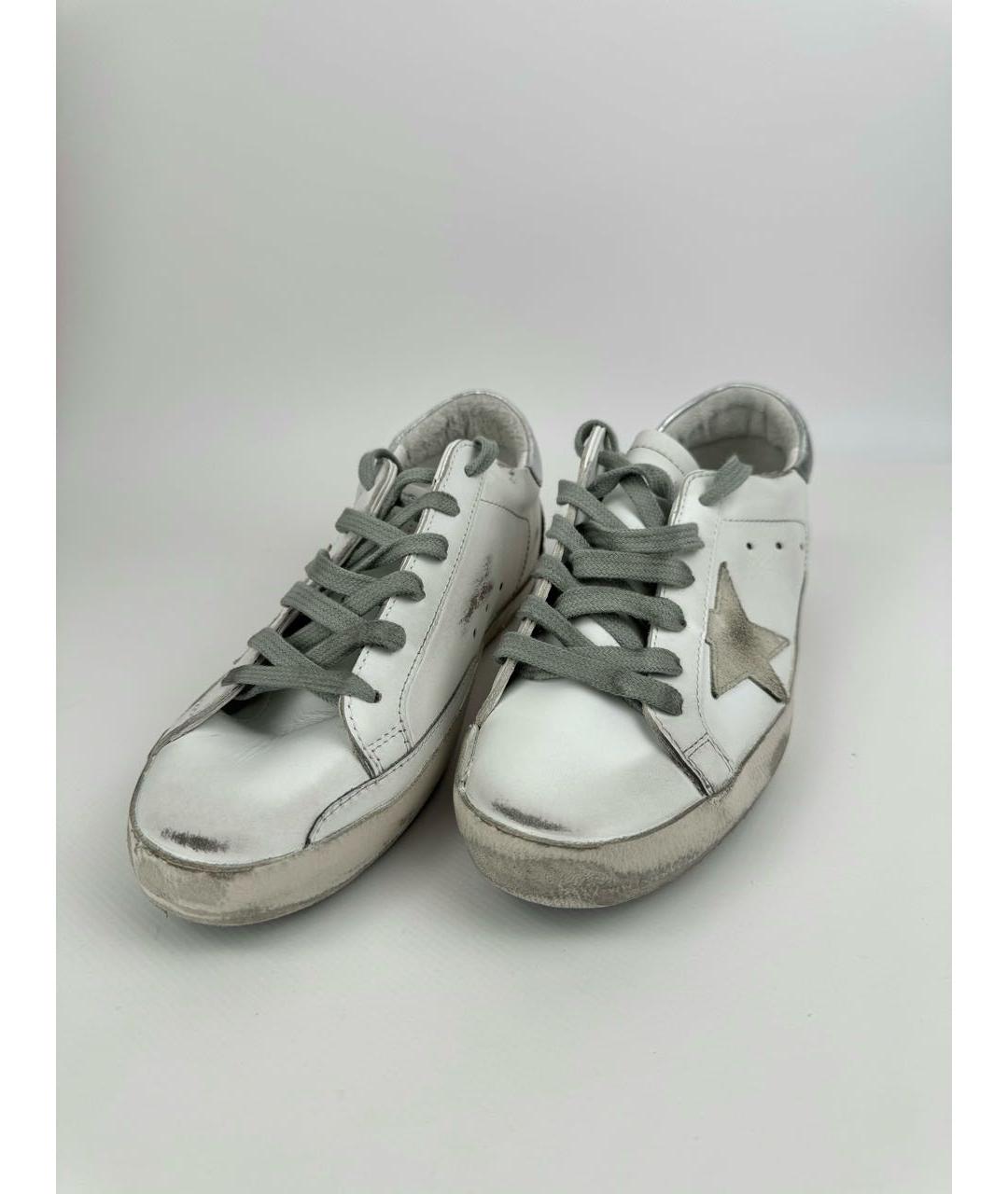 GOLDEN GOOSE DELUXE BRAND Белые кожаные кеды, фото 4
