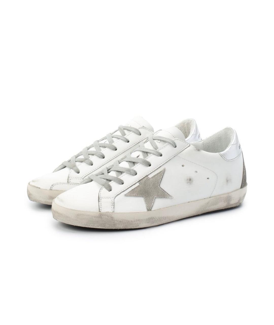 GOLDEN GOOSE DELUXE BRAND Белые кожаные кеды, фото 2