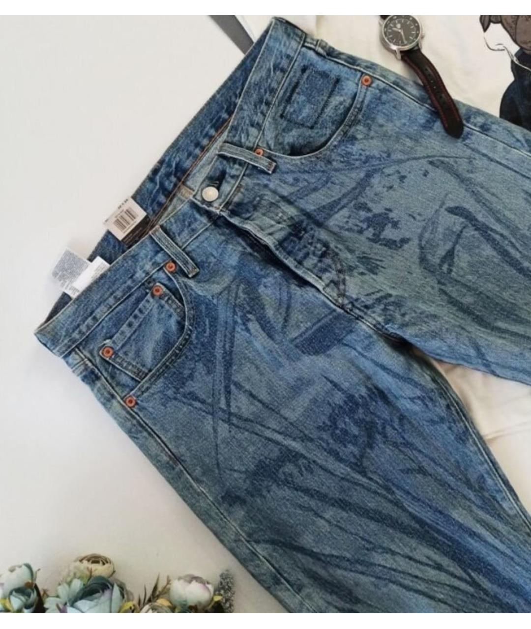 LEVI'S Синие хлопко-эластановые джинсы скинни, фото 6