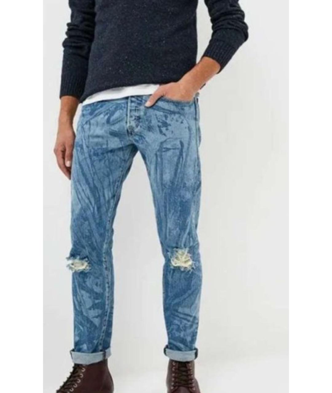 LEVI'S Синие хлопко-эластановые джинсы скинни, фото 8