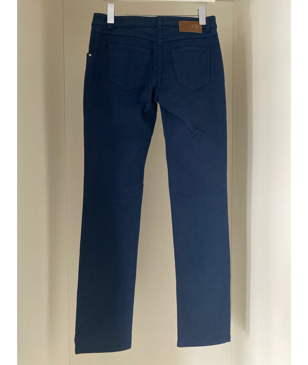VALENTINO Синие хлопко-эластановые прямые джинсы, фото 2