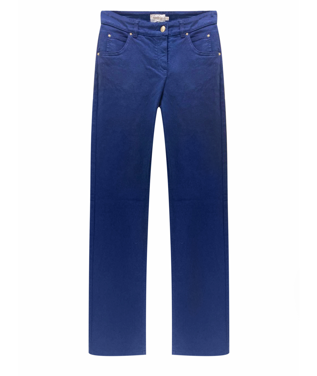 VALENTINO Синие хлопко-эластановые прямые джинсы, фото 1