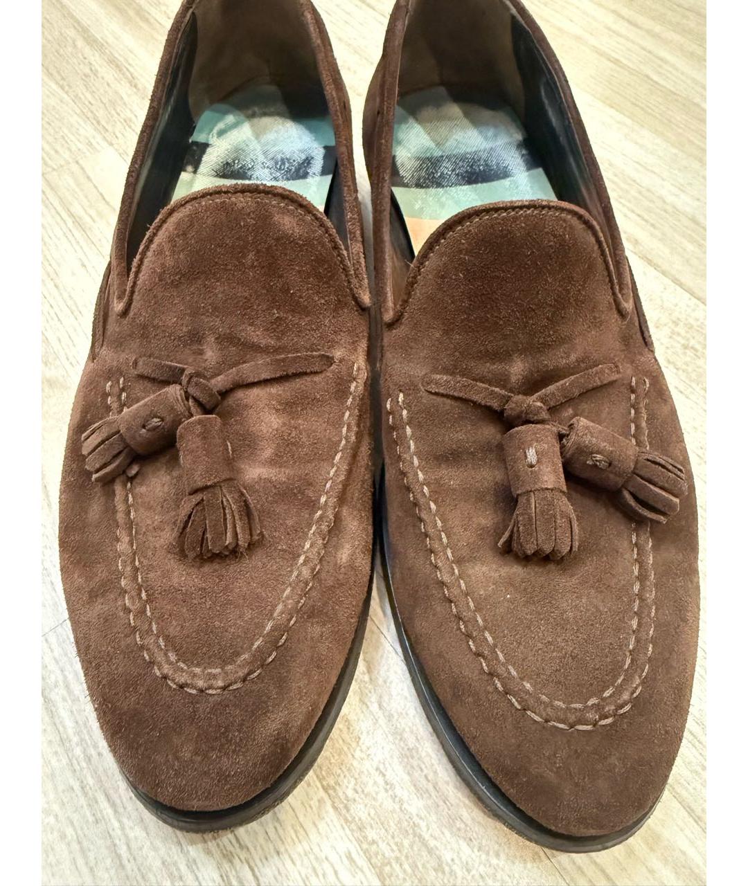 PAUL SMITH Коричневые замшевые лоферы, фото 2