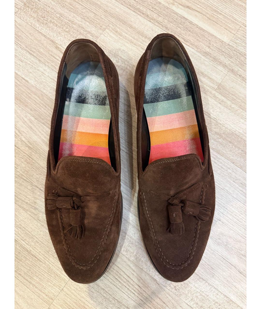 PAUL SMITH Коричневые замшевые лоферы, фото 3