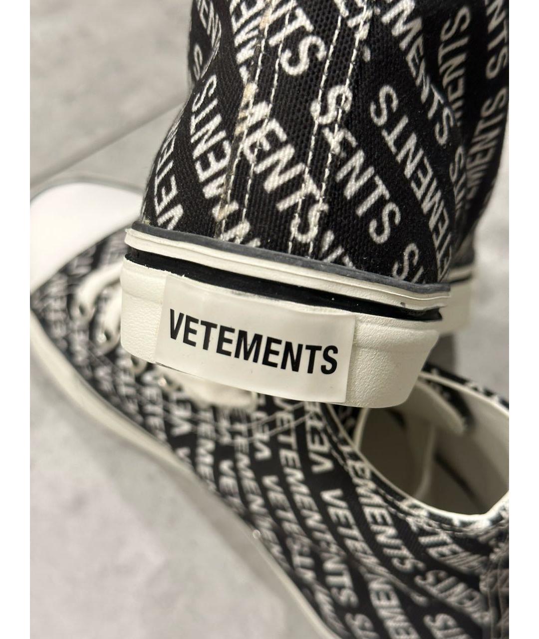 VETEMENTS Черные кеды, фото 4