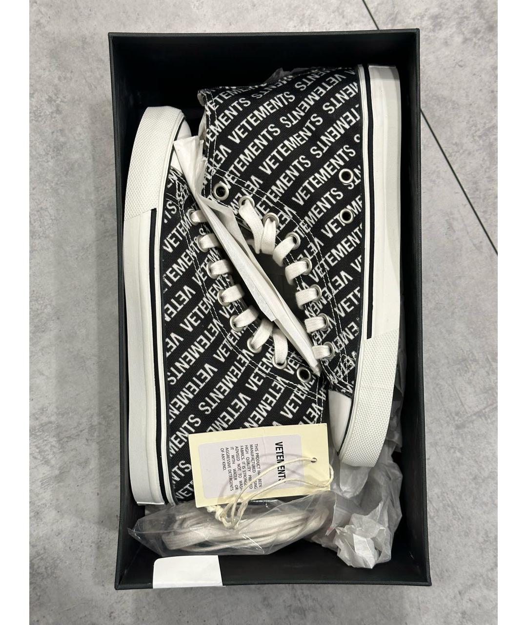 VETEMENTS Черные кеды, фото 3