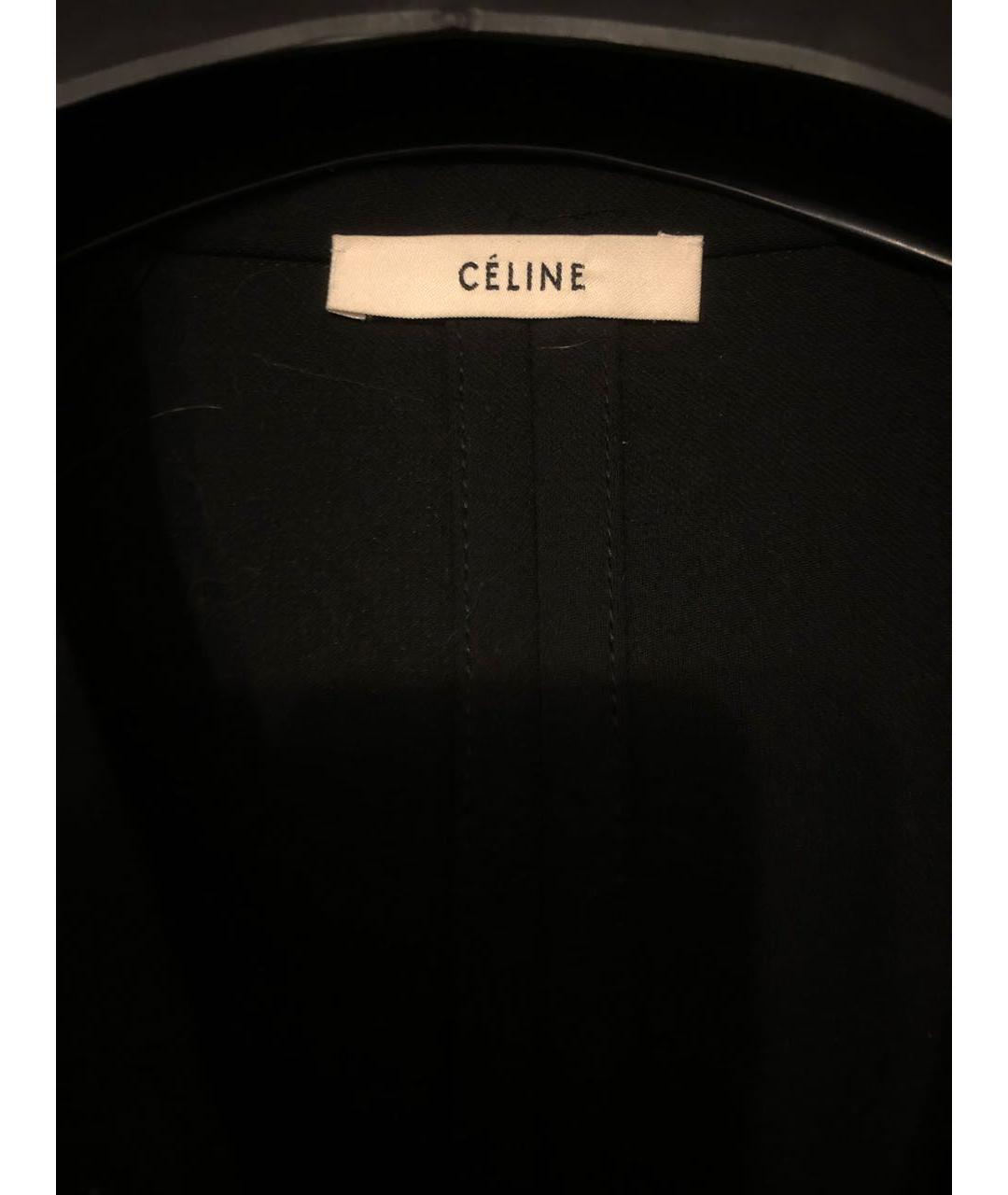 CELINE PRE-OWNED Черный шерстяной тренч/плащ, фото 3
