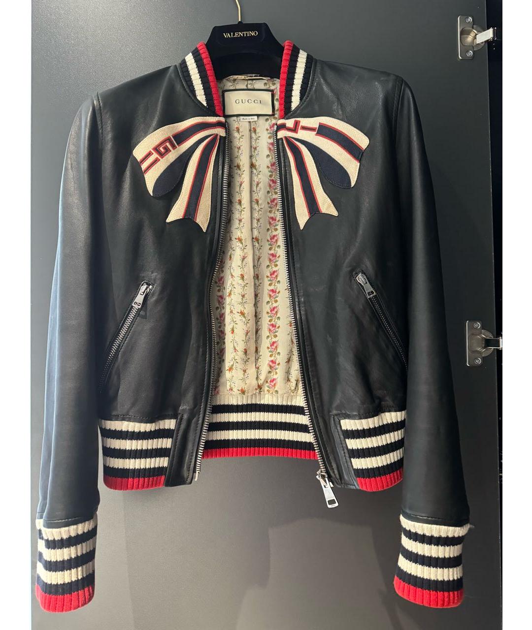 GUCCI Черная кожаная куртка, фото 5