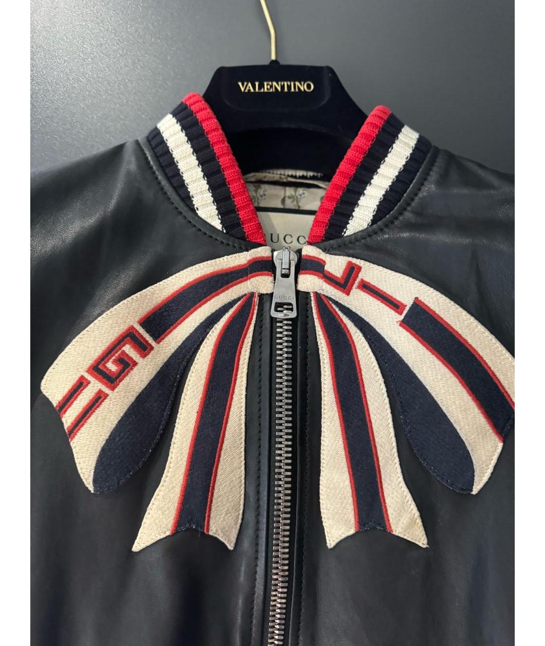 GUCCI Черная кожаная куртка, фото 3