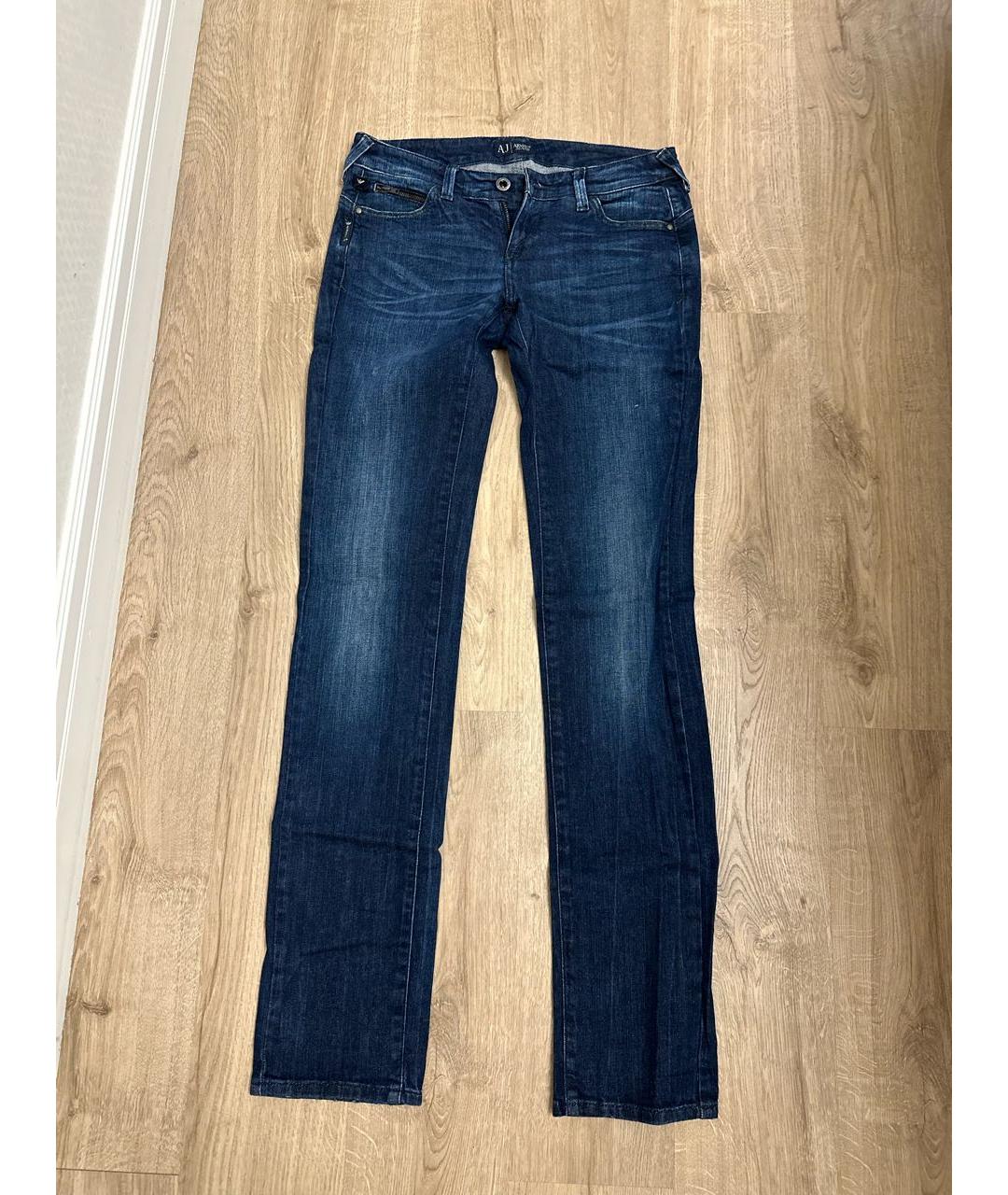 ARMANI JEANS Темно-синие прямые джинсы, фото 6